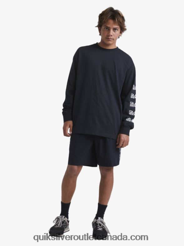 CA Quiksilver x Stab Men Organic Long Sleeve T-Shirt black TX4R21845