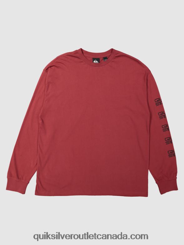 CA Quiksilver x Stab Men Organic Long Sleeve T-Shirt ruby wine TX4R21844