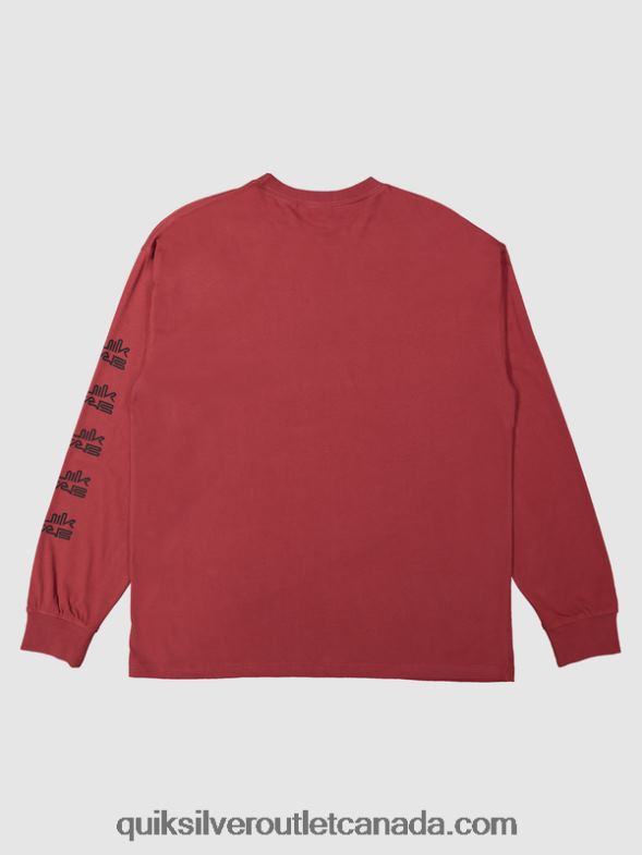 CA Quiksilver x Stab Men Organic Long Sleeve T-Shirt ruby wine TX4R21844