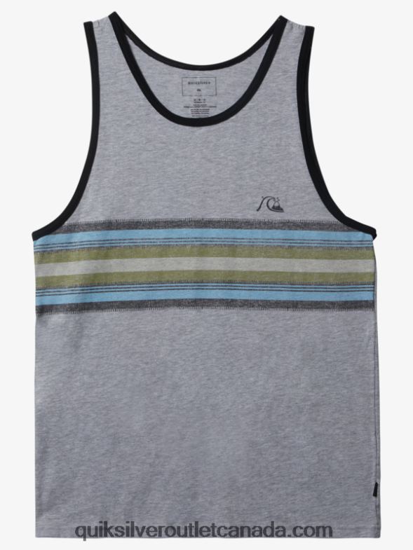 CA Quiksilver Men Everyday Stripe Tank athletic heather TX4R2704
