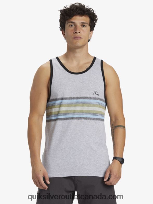 CA Quiksilver Men Everyday Stripe Tank athletic heather TX4R2704