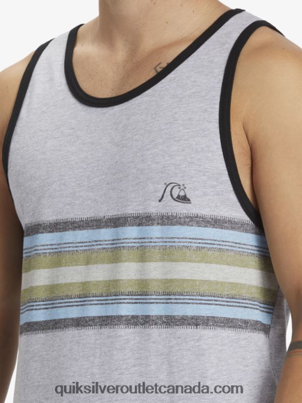 CA Quiksilver Men Everyday Stripe Tank athletic heather TX4R2704