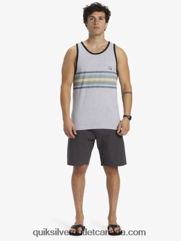 CA Quiksilver Men Everyday Stripe Tank athletic heather TX4R2704