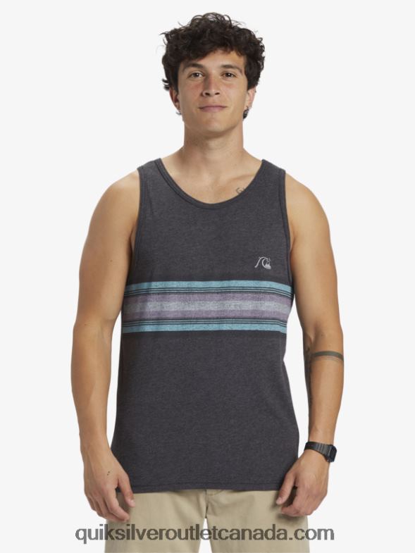 CA Quiksilver Men Everyday Stripe Tank charcoal heather TX4R2705