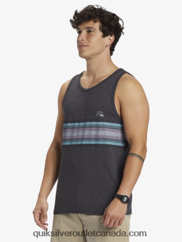 CA Quiksilver Men Everyday Stripe Tank charcoal heather TX4R2705