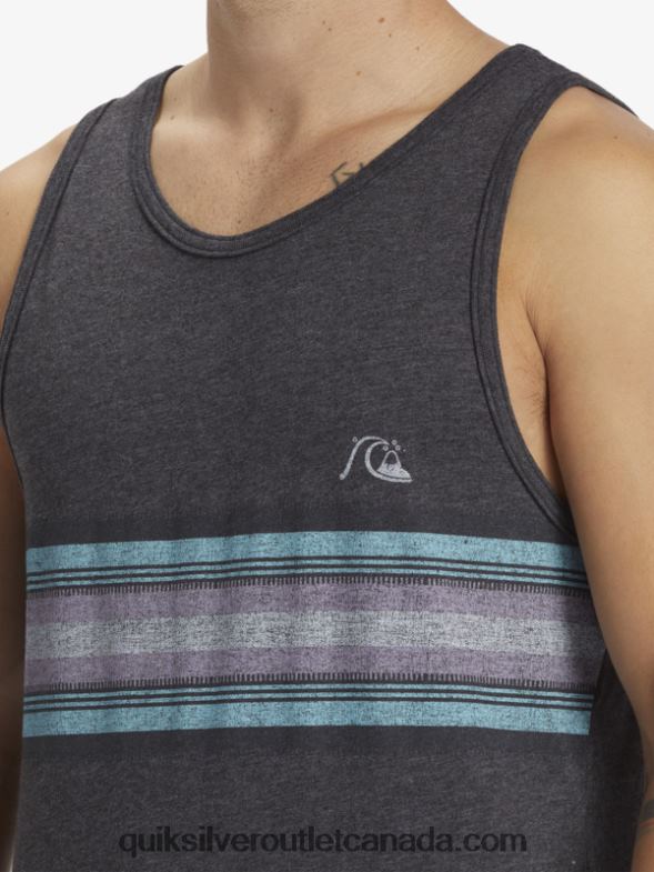 CA Quiksilver Men Everyday Stripe Tank charcoal heather TX4R2705