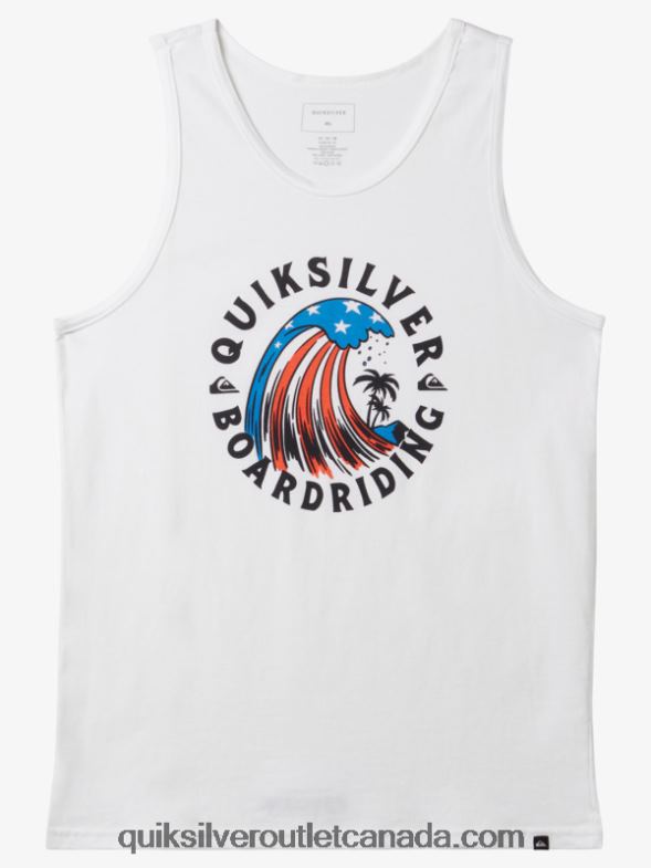 CA Quiksilver Men Home Of The Wave Tank white TX4R2154