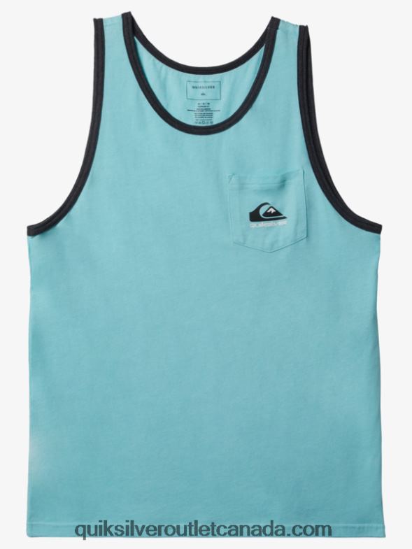 CA Quiksilver Men Omni Pocket Tank T-shirt angel blue heather TX4R2558
