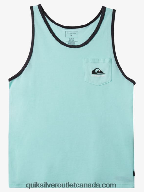 CA Quiksilver Men Omni Pocket Tank T-shirt beach glass heather TX4R2559