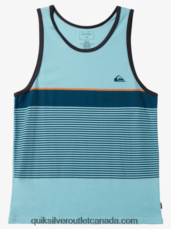 CA Quiksilver Men Tijuana Stripe Tank angel blue heather TX4R2455