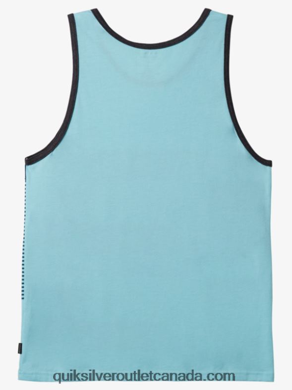 CA Quiksilver Men Tijuana Stripe Tank angel blue heather TX4R2455