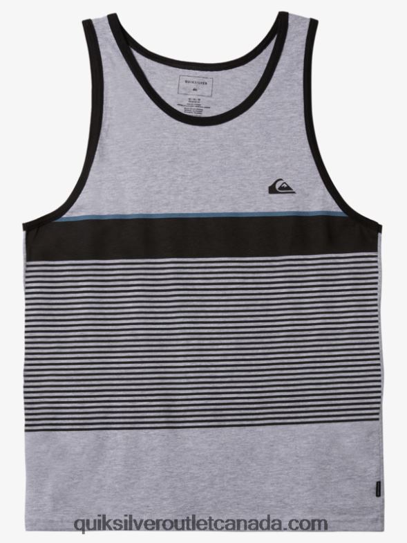 CA Quiksilver Men Tijuana Stripe Tank athletic heather TX4R2454