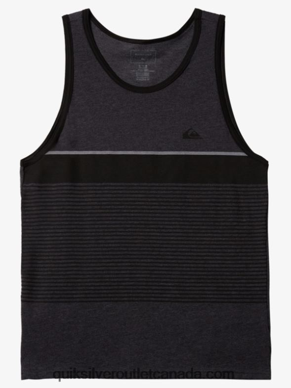 CA Quiksilver Men Tijuana Stripe Tank charcoal heather TX4R2453
