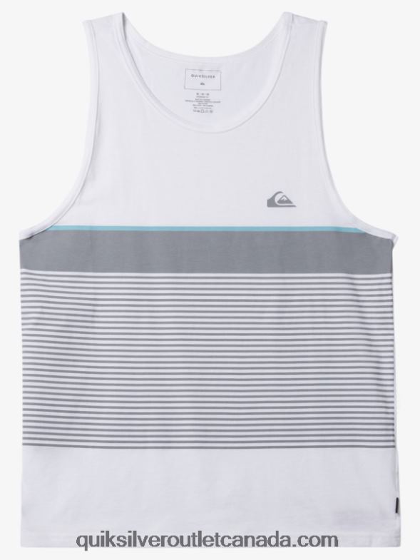CA Quiksilver Men Tijuana Stripe Tank white TX4R2456
