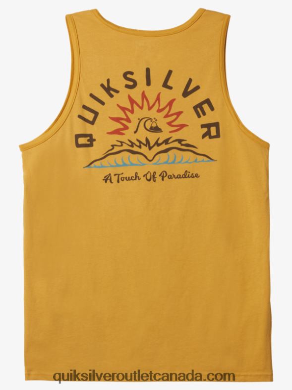 CA Quiksilver Men Water Tales Tanks T-shirt bright gold TX4R21363