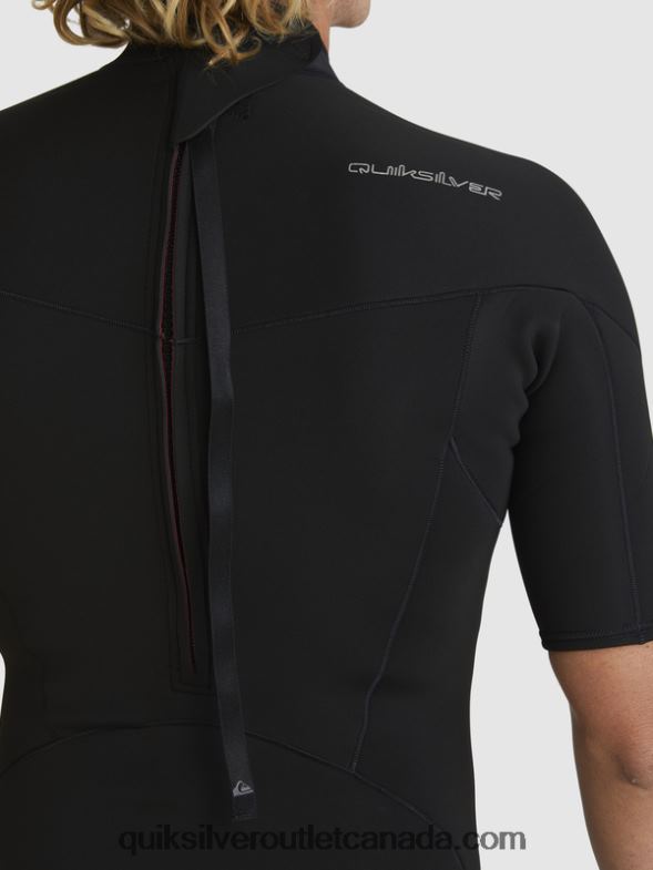 CA Quiksilver Men 2/2mm Everyday Sessions Short Sleeve Back Zip Springsuit black TX4R21432