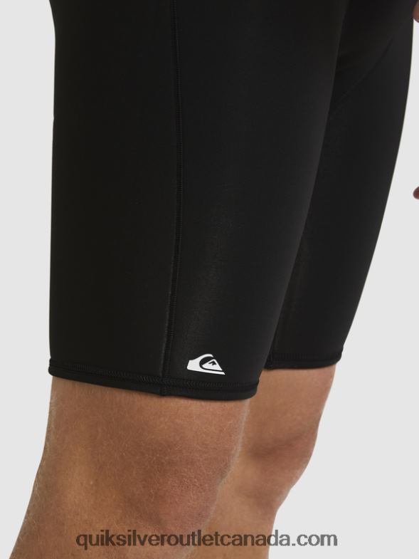CA Quiksilver Men 2/2mm Everyday Sessions Short Sleeve Back Zip Springsuit black/gun metal TX4R21433