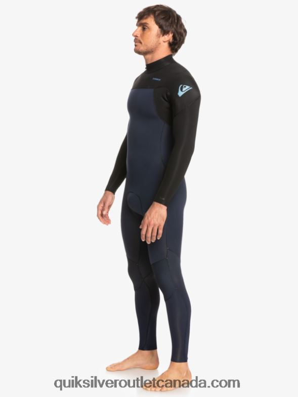 CA Quiksilver Men 3/2 Everyday Sessions Back-Zip Wetsuit dark navy/black TX4R2927
