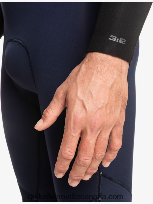 CA Quiksilver Men 3/2 Everyday Sessions Back-Zip Wetsuit dark navy/black TX4R2927