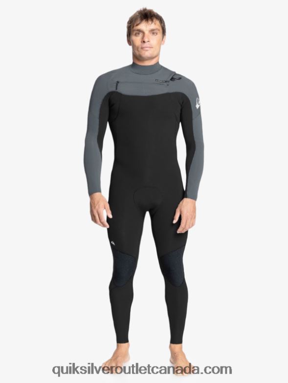 CA Quiksilver Men 3/2 Everyday Sessions Chest-Zip Wetsuit black/gun metal TX4R21279