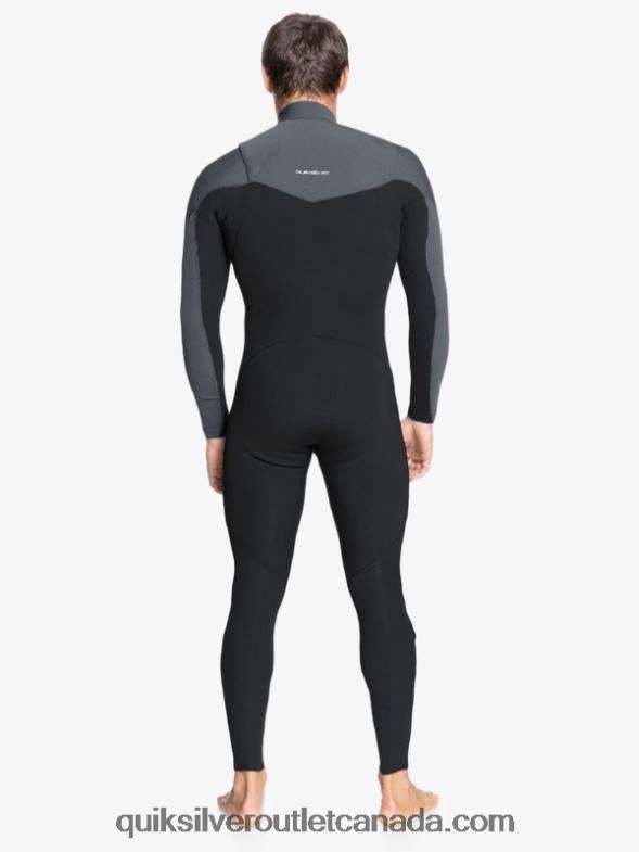 CA Quiksilver Men 3/2 Everyday Sessions Chest-Zip Wetsuit black/gun metal TX4R21279
