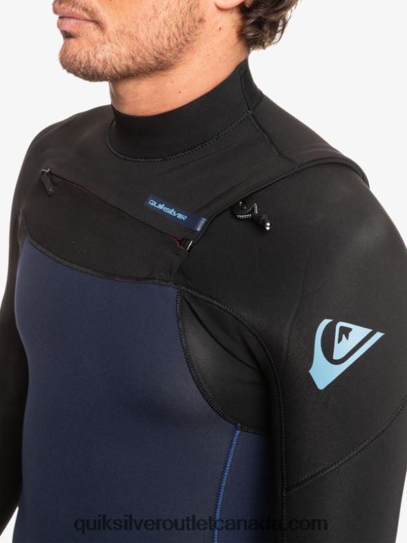 CA Quiksilver Men 3/2 Everyday Sessions Chest-Zip Wetsuit dark navy/black TX4R21278