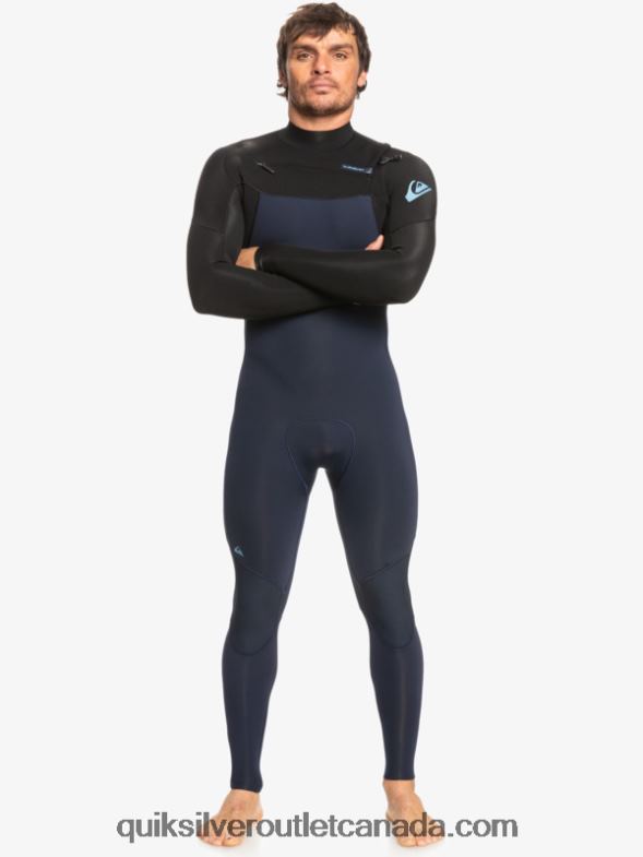 CA Quiksilver Men 3/2 Everyday Sessions Chest-Zip Wetsuit dark navy/black TX4R21278
