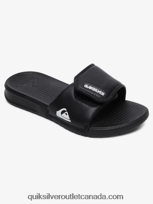 CA Quiksilver Boys 8-16 Bright Coast Adjust Sliders black/white TX4R22185