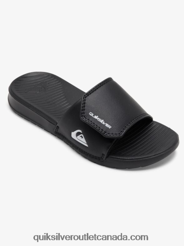 CA Quiksilver Boys 8-16 Bright Coast Adjust Sliders black/white TX4R22185