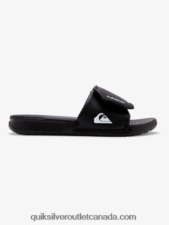 CA Quiksilver Boys 8-16 Bright Coast Adjust Sliders black/white TX4R22185