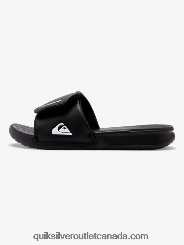 CA Quiksilver Boys 8-16 Bright Coast Adjust Sliders black/white TX4R22185