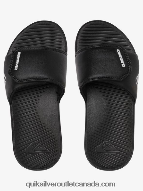 CA Quiksilver Boys 8-16 Bright Coast Adjust Sliders black/white TX4R22185