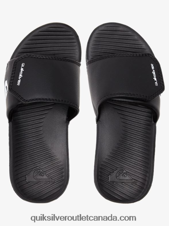 CA Quiksilver Boys 8-16 Bright Coast Adjust Sliders black/white TX4R22185
