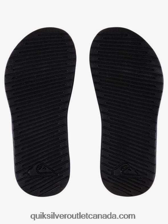 CA Quiksilver Boys 8-16 Bright Coast Adjust Sliders black/white TX4R22185