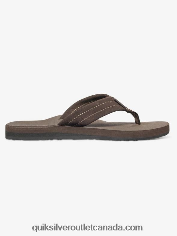 CA Quiksilver Boys 8-16 Carver Suede Leather Sandals demitasse - solid TX4R22283
