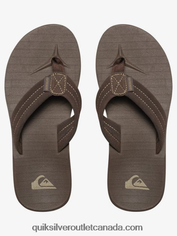CA Quiksilver Boys 8-16 Carver Suede Leather Sandals demitasse - solid TX4R22283
