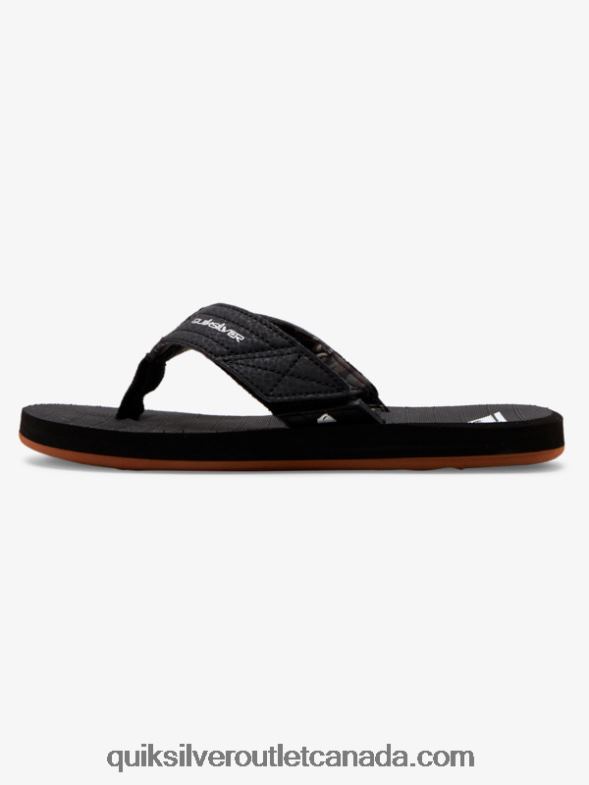 CA Quiksilver Boys 8-16 Carver Switch Sandals black/brown TX4R22210