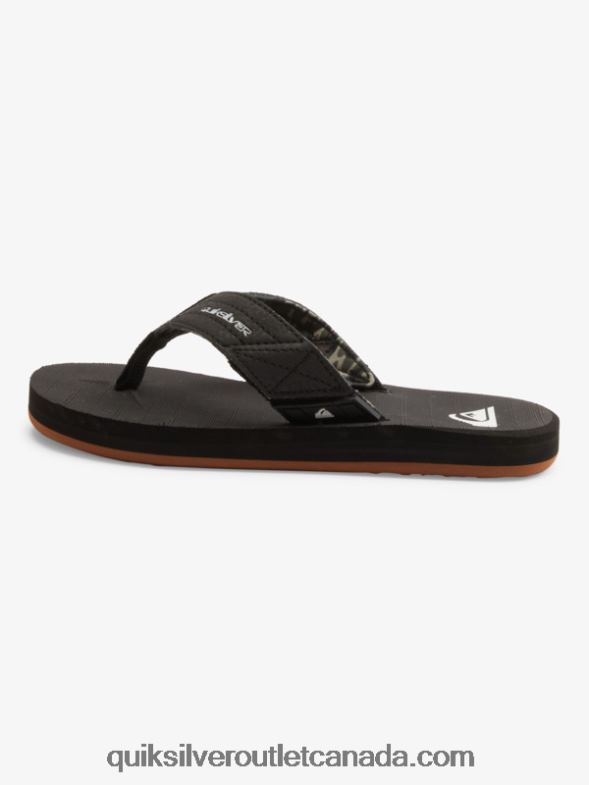 CA Quiksilver Boys 8-16 Carver Switch Sandals black/brown TX4R22210
