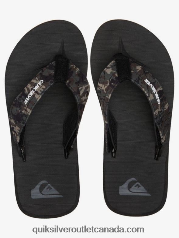 CA Quiksilver Boys 8-16 Carver Switch Sandals black/brown TX4R22210