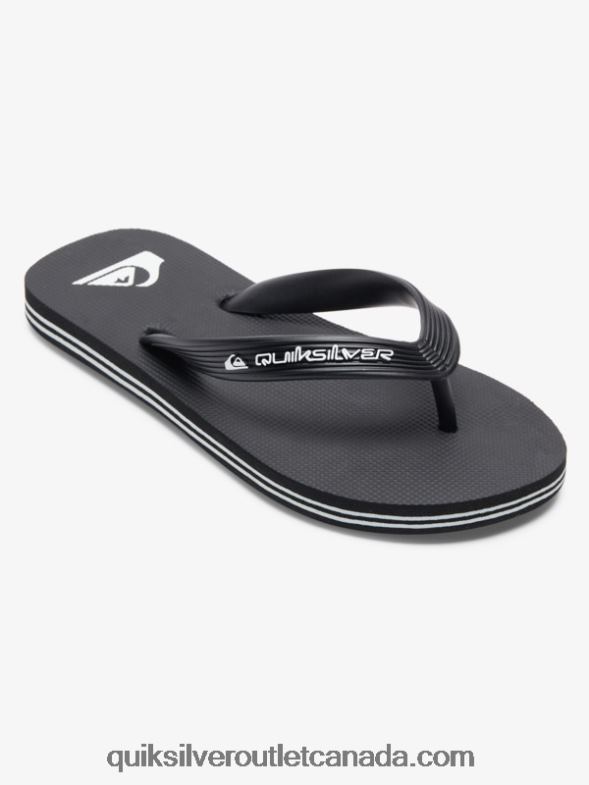 CA Quiksilver Boys 8-16 Molokai Core Flip-Flops black TX4R22168