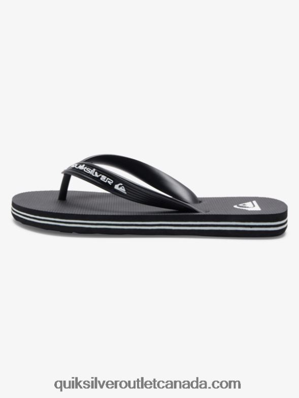 CA Quiksilver Boys 8-16 Molokai Core Flip-Flops black TX4R22168