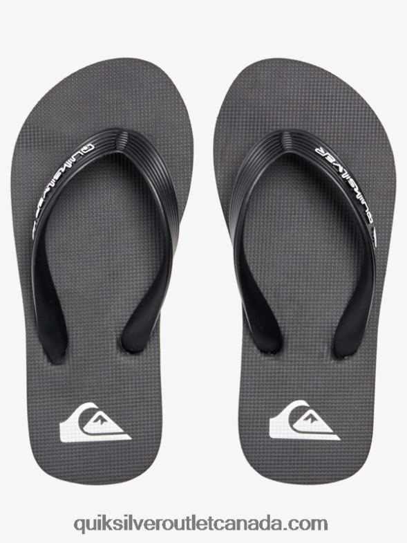 CA Quiksilver Boys 8-16 Molokai Core Flip-Flops black TX4R22168