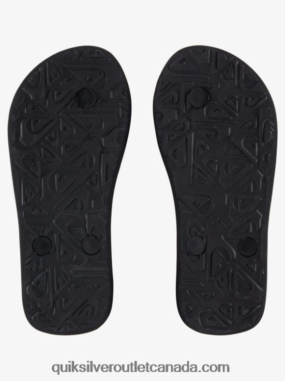 CA Quiksilver Boys 8-16 Molokai Core Flip-Flops black TX4R22168