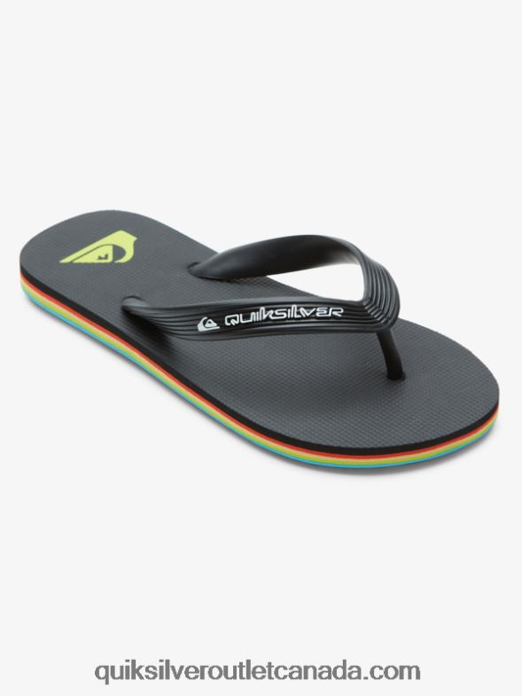 CA Quiksilver Boys 8-16 Molokai Core Flip-Flops black TX4R22169