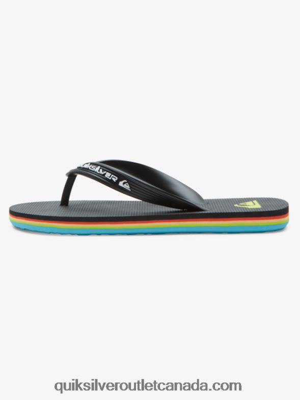 CA Quiksilver Boys 8-16 Molokai Core Flip-Flops black TX4R22169