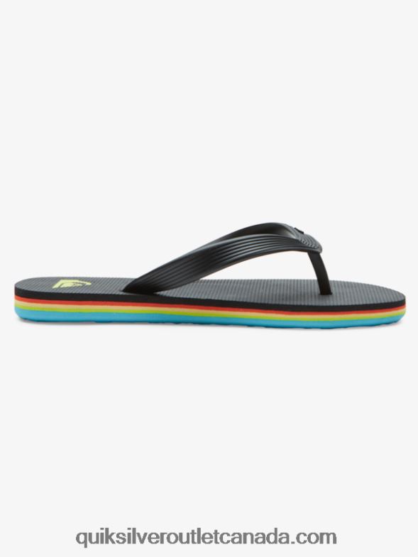 CA Quiksilver Boys 8-16 Molokai Core Flip-Flops black TX4R22169