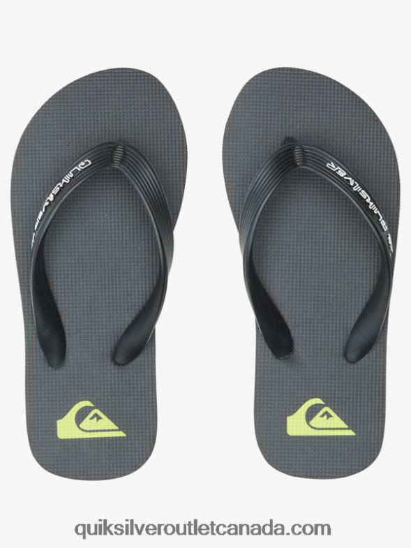 CA Quiksilver Boys 8-16 Molokai Core Flip-Flops black TX4R22169