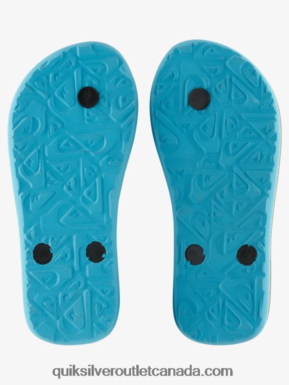 CA Quiksilver Boys 8-16 Molokai Core Flip-Flops black TX4R22169