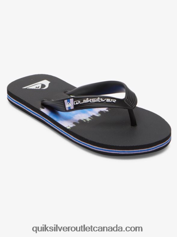 CA Quiksilver Boys 8-16 Molokai Flip-Flops black TX4R22023