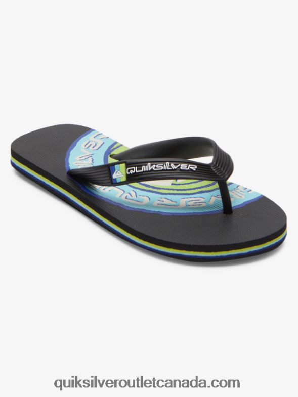 CA Quiksilver Boys 8-16 Molokai Flip-Flops black TX4R22024